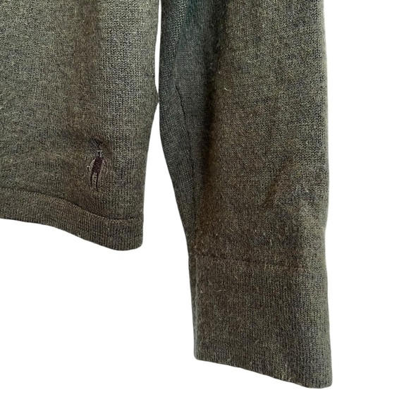 Smartwool Men’s 1/4 Zip Pullover Sweater Olive Green Large Outdoor Hiking Active - Picture 4 of 7